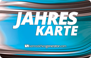 Kennzeichengenerator Jahreskarte